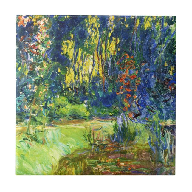Water Lily Pond Claude Monet cool, old, master, ma Tile (Front)