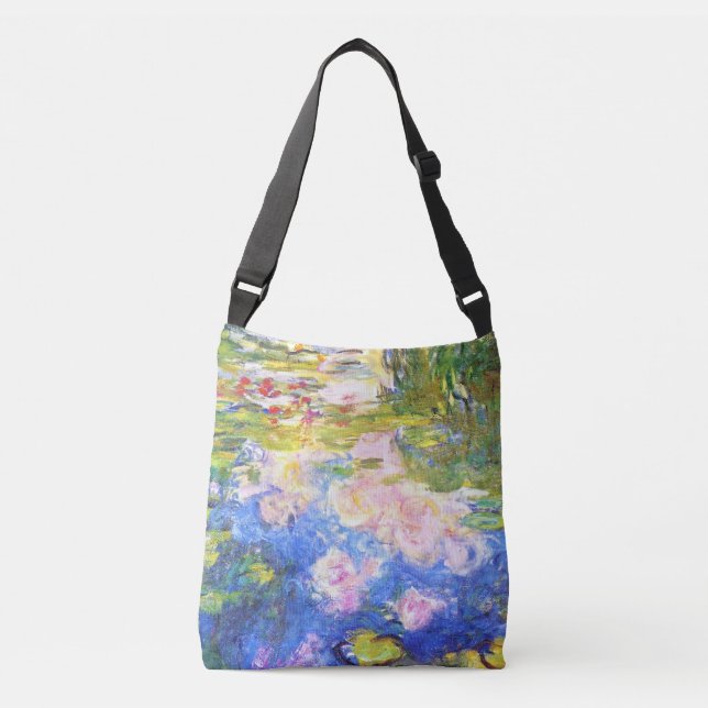 Water Lily Pond Claude Monet Crossbody Bag (Front)