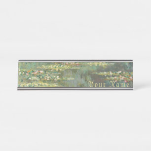 Water Lily Pond Claude Monet Desk Name Plate