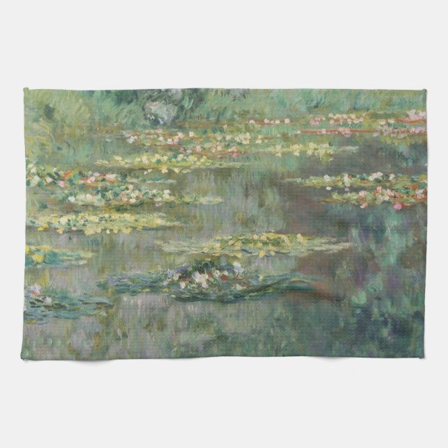 Water Lily Pond Claude Monet Kitchen Towel (Horizontal)