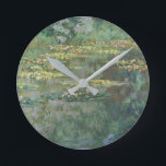 Water Lily Pond Claude Monet Round Clock<br><div class="desc">The Water Lily Pond by Claude Monet</div>