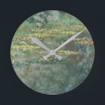Water Lily Pond Claude Monet Round Clock<br><div class="desc">The Water Lily Pond by Claude Monet</div>