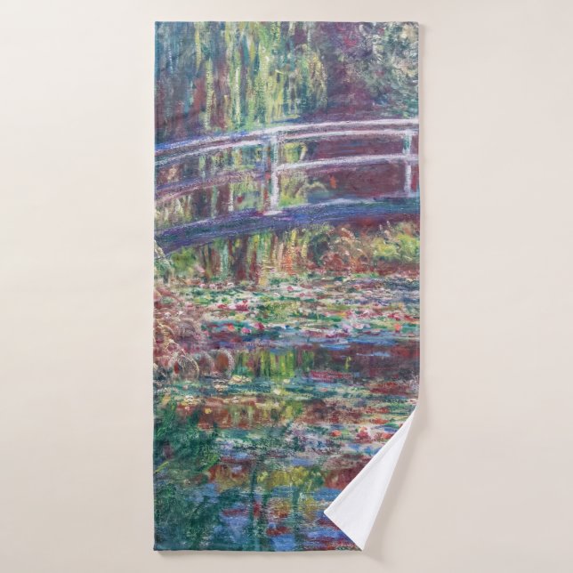 Water Lily Pond (Harmonie Rose), Monet Bath Towel (Bath Towel)