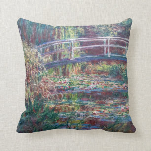 Water Lily Pond (Harmonie Rose), Monet Throw Pillow