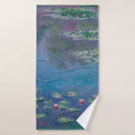 Water Lily Pond, Monet Bath Towel<br><div class="desc">Oscar-Claude Monet (14 November 1840 – 5 December 1926) was a French painter, a founder of French Impressionist painting and the most consistent and prolific practitioner of the movement's philosophy of expressing one's perceptions before nature, especially as applied to plein air landscape painting. The term ""Impressionism"" is derived from the...</div>