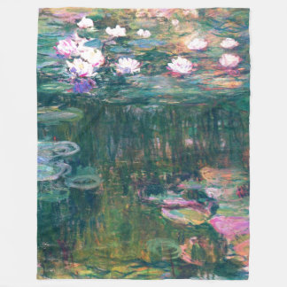 Water Lily Pond Monet Fine Art Fleece Blanket