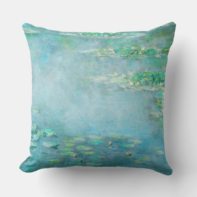 Water Lily Pond Monet Fine Art Throw Pillow (Front)