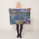 Water Lily Pond, Monet Fleece Blanket<br><div class="desc">Oscar-Claude Monet (14 November 1840 – 5 December 1926) was a French painter, a founder of French Impressionist painting and the most consistent and prolific practitioner of the movement's philosophy of expressing one's perceptions before nature, especially as applied to plein air landscape painting. The term ""Impressionism"" is derived from the...</div>