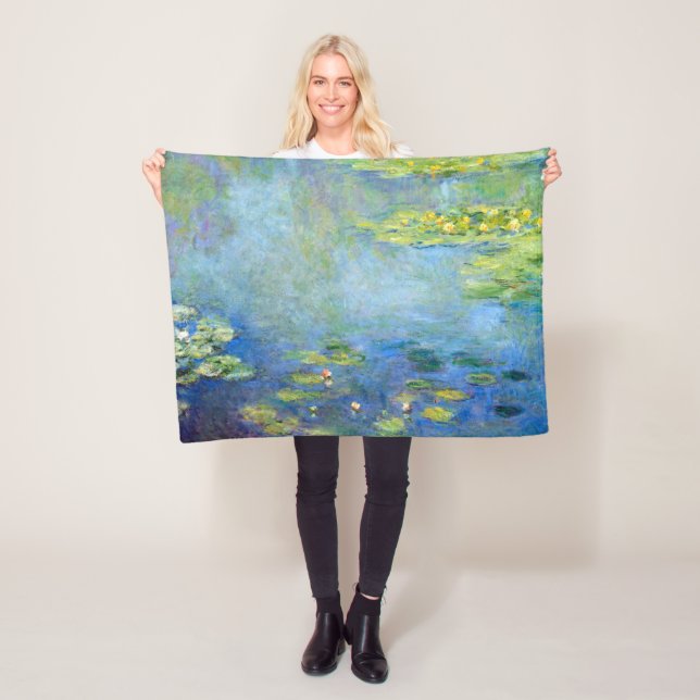 Water Lily Pond, Monet Fleece Blanket (In Situ)