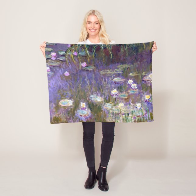 Water Lily Pond, Monet Fleece Blanket (In Situ)