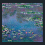 Water Lily Pond, Monet Poster<br><div class="desc">Oscar-Claude Monet (14 November 1840 – 5 December 1926) was a French painter, a founder of French Impressionist painting and the most consistent and prolific practitioner of the movement's philosophy of expressing one's perceptions before nature, especially as applied to plein air landscape painting. The term ""Impressionism"" is derived from the...</div>