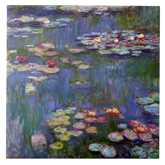 Water Lily Pond, Monet Tile (Front)
