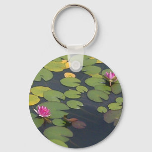 Water Lily Pond Painting Keychain