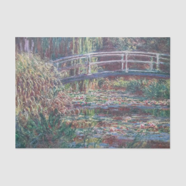 Water Lily Pond, Symphony in Rose by Claude Monet Tissue Paper (Front)