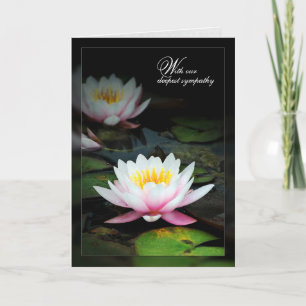 Water Lily reflection sympathy Card