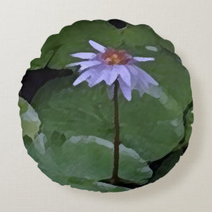 Water Lily Round Pillow
