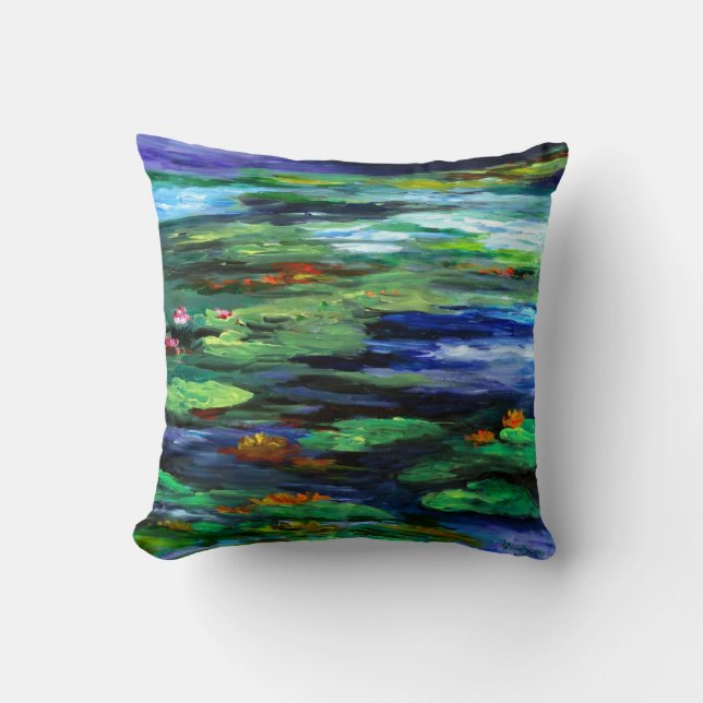 Water Lily Somnolence 2010 Throw Pillow (Front)
