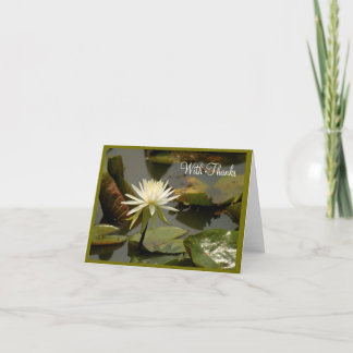 Water lily thank you. thank you card