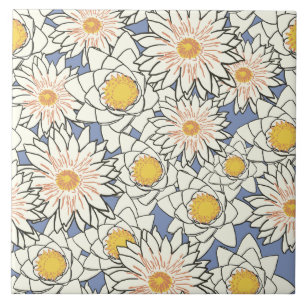 water lily tile
