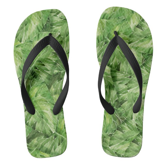 water-lily watercolor flip flops (Footbed)