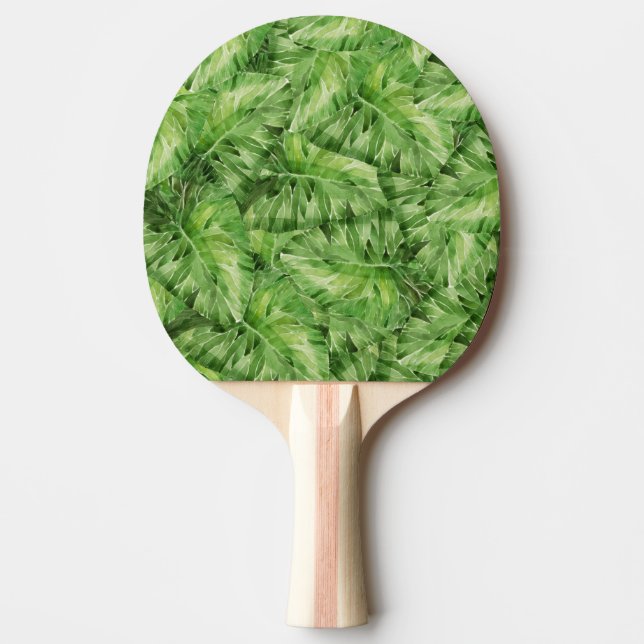 water-lily watercolor ping pong paddle (Front)