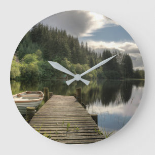 Water   Loch Ard Trossachs National Park Large Clock