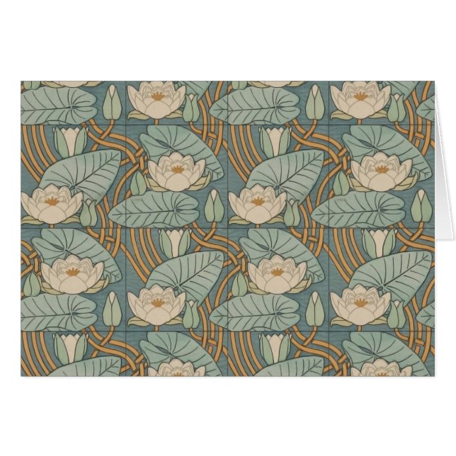 Water Lys Lily Art Nouveau Nature (Devant horizontal)