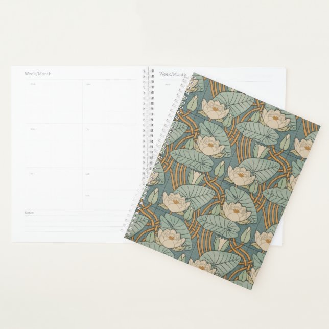 Water Lys Lily Art Nouveau Nature (Devant avec enveloppe)