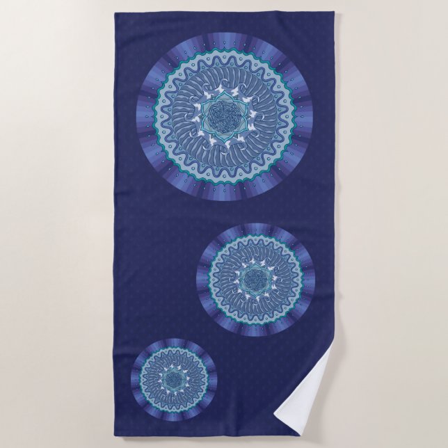 Water Mandala Beach Towel (Front)