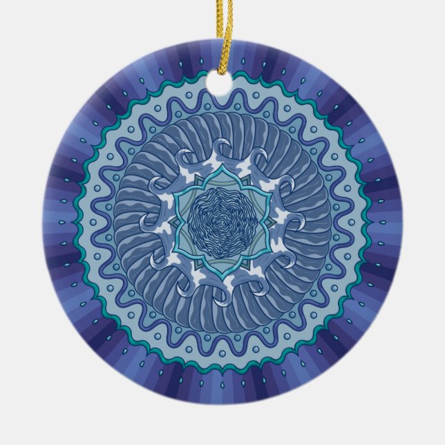 Water Mandala Ornament (Front)