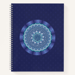 Water Mandala Spiral Notebook