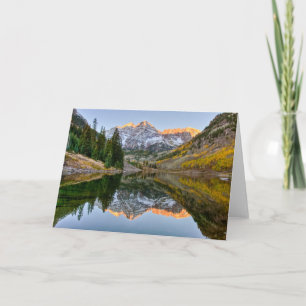 Water   Maroon Bells Lake Aspen Trees Card
