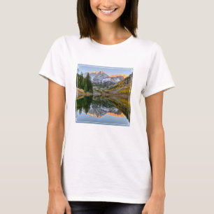 Water Maroon Bells Lake Aspen Trees T-Shirt