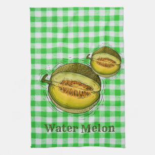 Water melon plaid Kitchen Towel