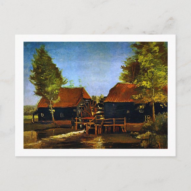 Water Mill at Kollen (F48a) Van Gogh Fine Art Postcard (Front)