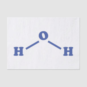 Water Molecular Chemical Formula Tissue Paper