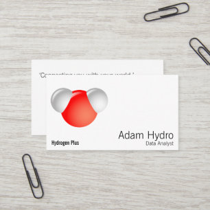 Water Molecule H2O Business Card