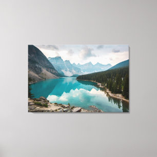 Water Moraine Lake Alberta Canada Canvas Print