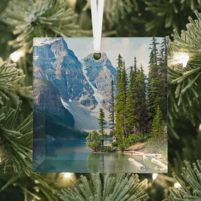 Water | Moraine Lake, Canada Glass Ornament (Insitu)