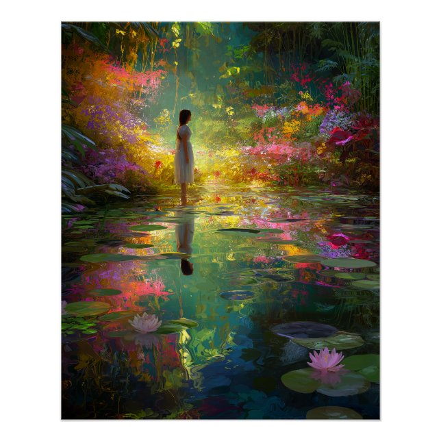 Water Nymph By a Magic Pond Poster (Front)