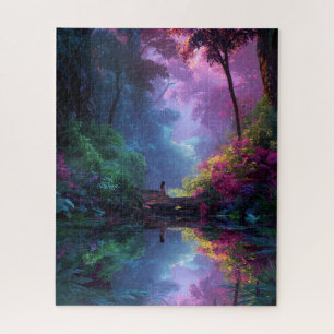 Water Nymph In a Whimsy Wooden Forest Jigsaw Puzzle