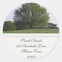 Water Oak Tree Address Label