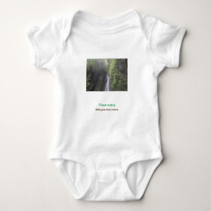 water ocean beach photo add name text place summer baby bodysuit