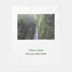 water ocean beach photo add name text place summer fleece blanket