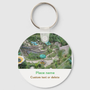 water ocean beach photo add name text place summer keychain