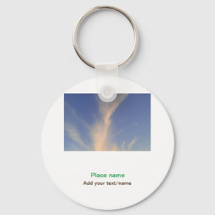 water ocean beach photo add name text place summer keychain