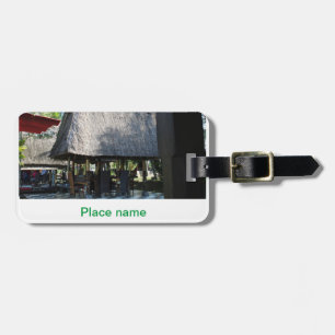 water ocean beach photo add name text place summer luggage tag