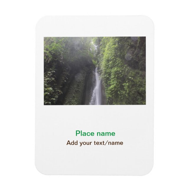 water ocean beach photo add name text place summer magnet (Vertical)