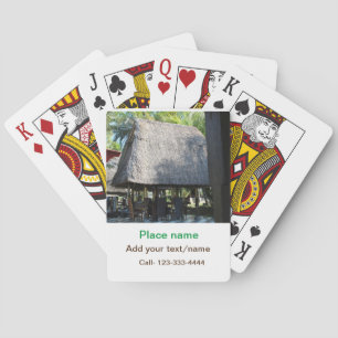 water ocean beach photo add name text place summer playing cards