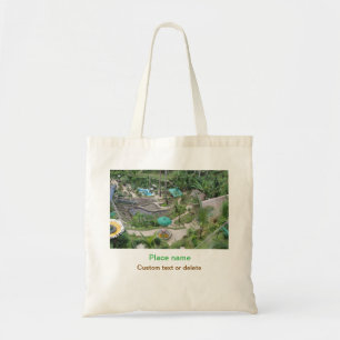 water ocean beach photo add name text place summer tote bag
